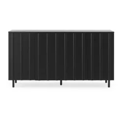 Mesa auxiliar Rib 45x159 cm, Soft Black