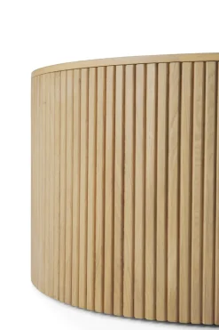 Mesa auxiliar Roller Max redonda, Roble, Ø80 cm