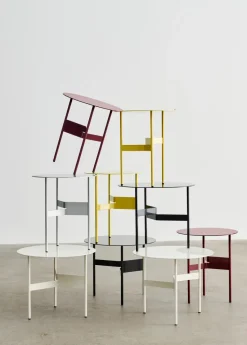 Mesa auxiliar Shim coffee table Ø45 cm, Silver grey