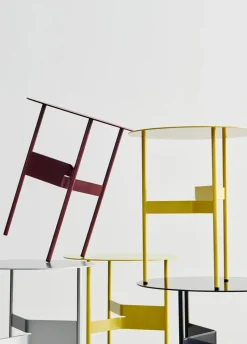 Mesa auxiliar Shim coffee table Ø45 cm, Bordeaux