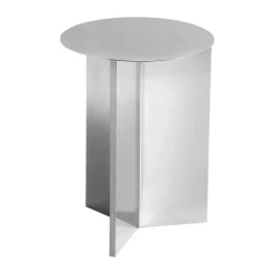 Mesa auxiliar Slit high Ø35 cm, Mirror polished steel