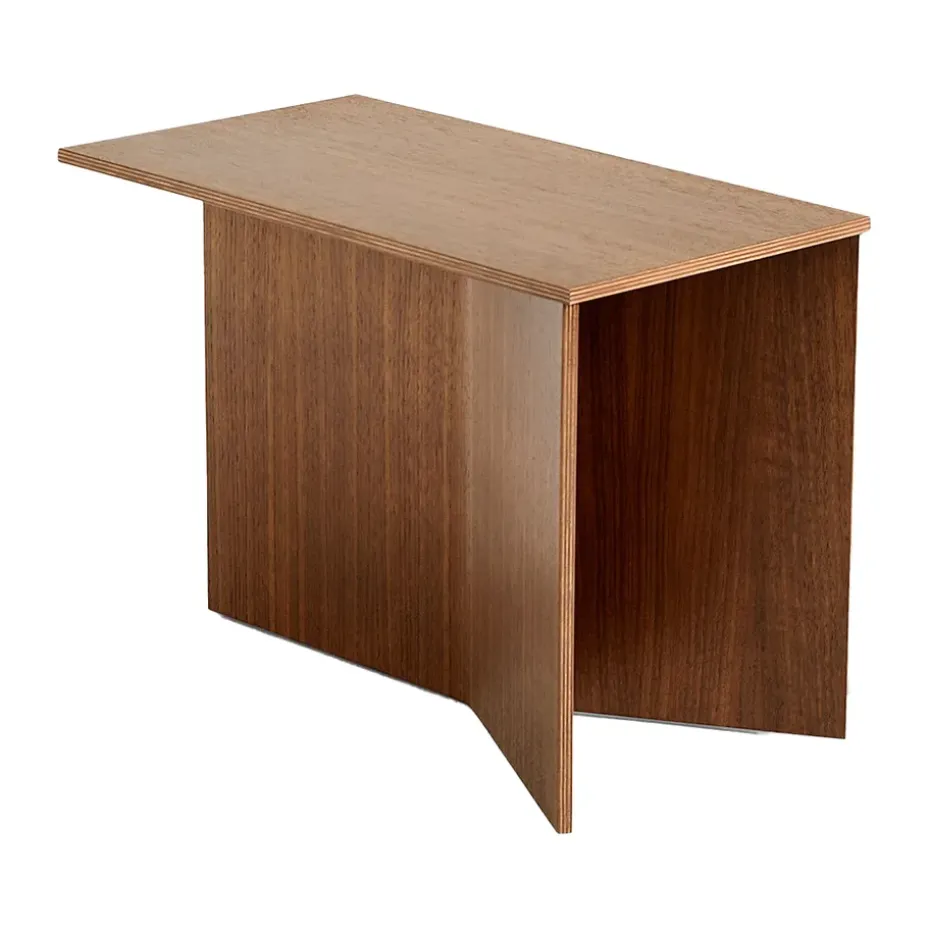 Mesa auxiliar Slit Oblong 27,5x49 cm, Lacquered walnut