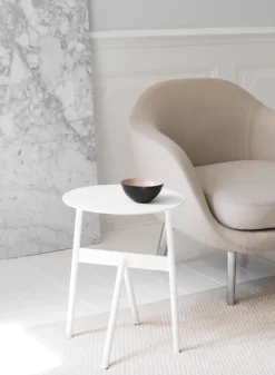 Mesa auxiliar Stock Table Ø37 cm H:46 cm, White