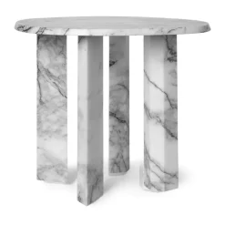 Mesa auxiliar Taula Ø54,4x45 cm, White-charcoal