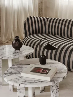 Mesa auxiliar Taula Ø54,4x45 cm, White-charcoal