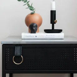 Mesa auxiliar Tracy, para lado izquierda, Negro