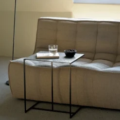 Mesa auxiliar Triptic 51x45 cm, Whiskey-Black