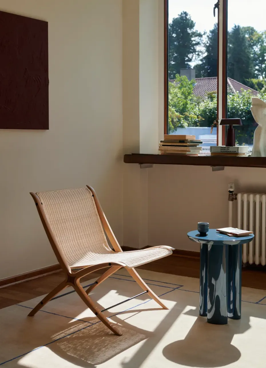 Mesa auxiliar Tung JA3, Steel blue