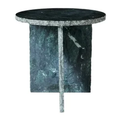 Mesa auxiliar Verde Ø40 cm, Mármol verde