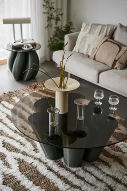 Mesa auxiliar Water lily Ø50 cm, Olive