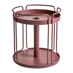 Mesa auxiliar y base para sombrilla Shady, Zin red