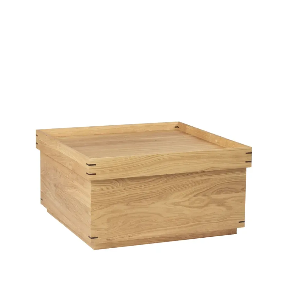 Mesa bandeja Japanese 68x68 cm, Dark oak, large