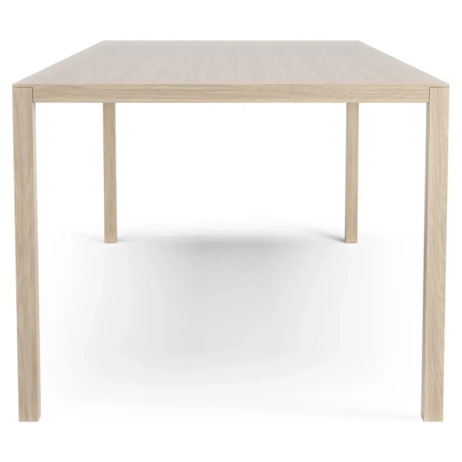 Mesa Bespoke 90x200 cm, roble pigmentado blanco