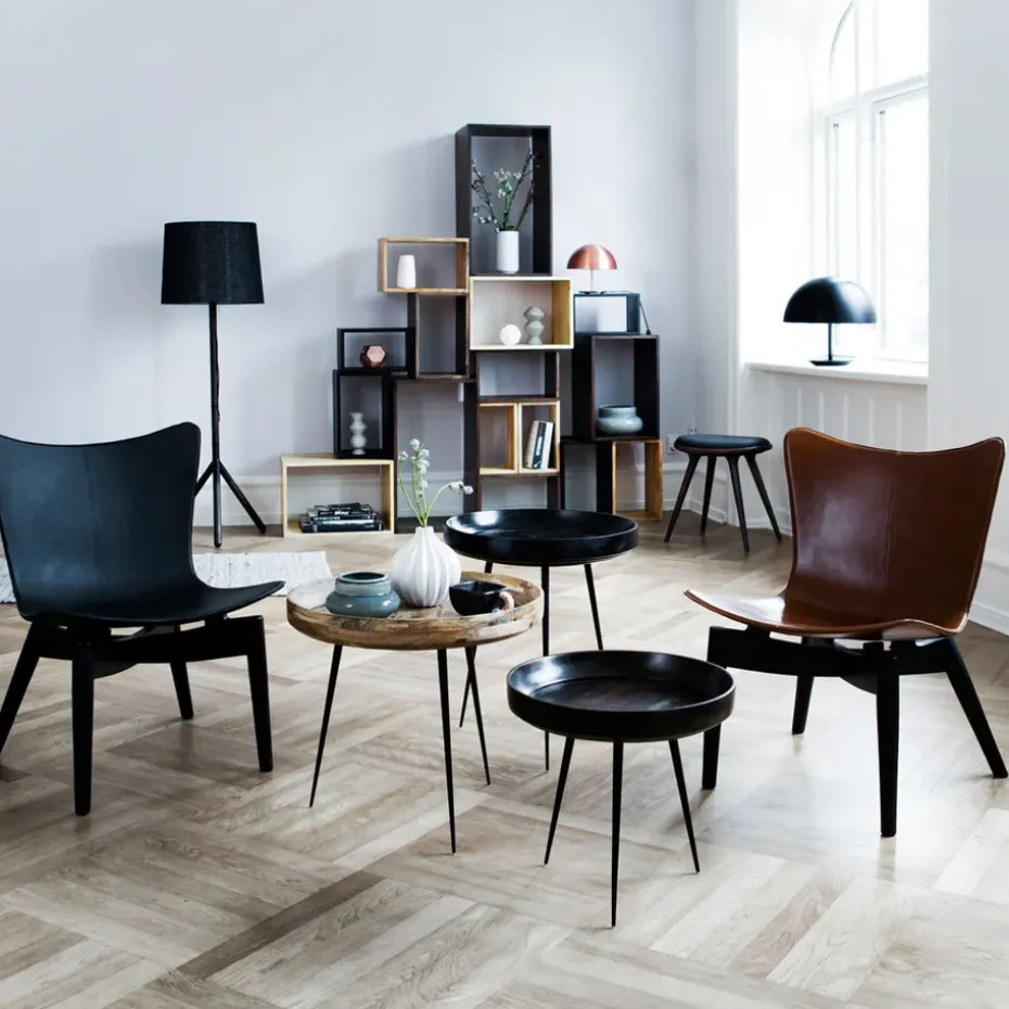 Mesa Bowl medium, mango natur, base negra