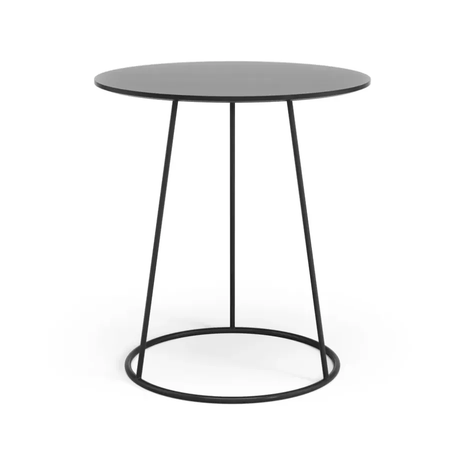 Mesa Breeze tablero liso Ø46 cm, negro