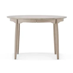 Mesa Carl Ø115, extensible, Roble aceitado blanco