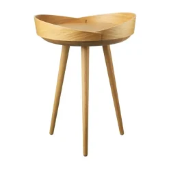 Mesa con bandeja D106 Bakkedal Ø38 cm, Oak nature lacquered