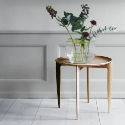 Mesa con bandeja Foldable Ø 45 cm, Roble