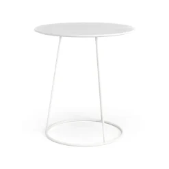 Mesa con ola Breeze Ø46 cm, blanco