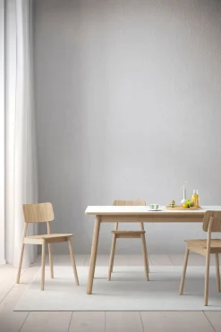 Mesa con tablero adicional Dino+, Blanco, base de roble, 2 tableros de extensión