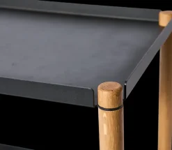 Mesa Connect, Roble aceitado, metal negro