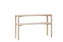 Mesa consola Anton 35x125 cm, Roble pigmentado blanco