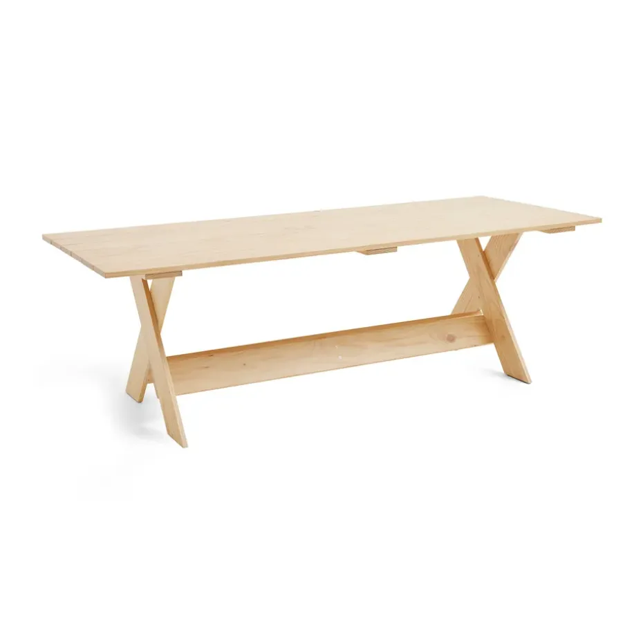 Mesa Crate Dining Table 230×89,5 cm pino lacado, Transparente