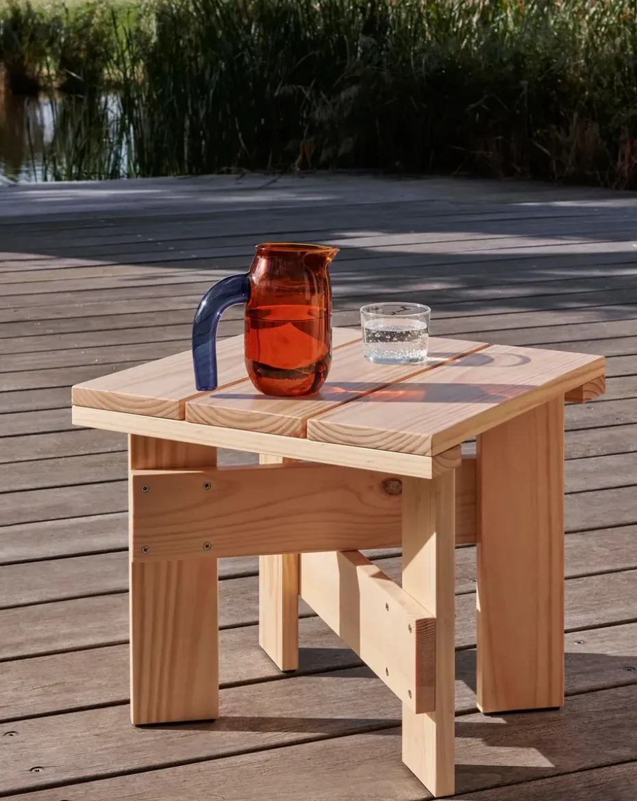 Mesa Crate Low Table 45x45x40 cm pino lacado, Pino lacado con barniz al agua