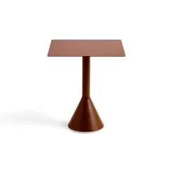 Mesa cuadrada de café 65x65 cm Palissade Cone, Iron red