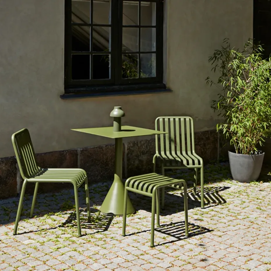 Mesa cuadrada de café 65x65 cm Palissade Cone, Olive