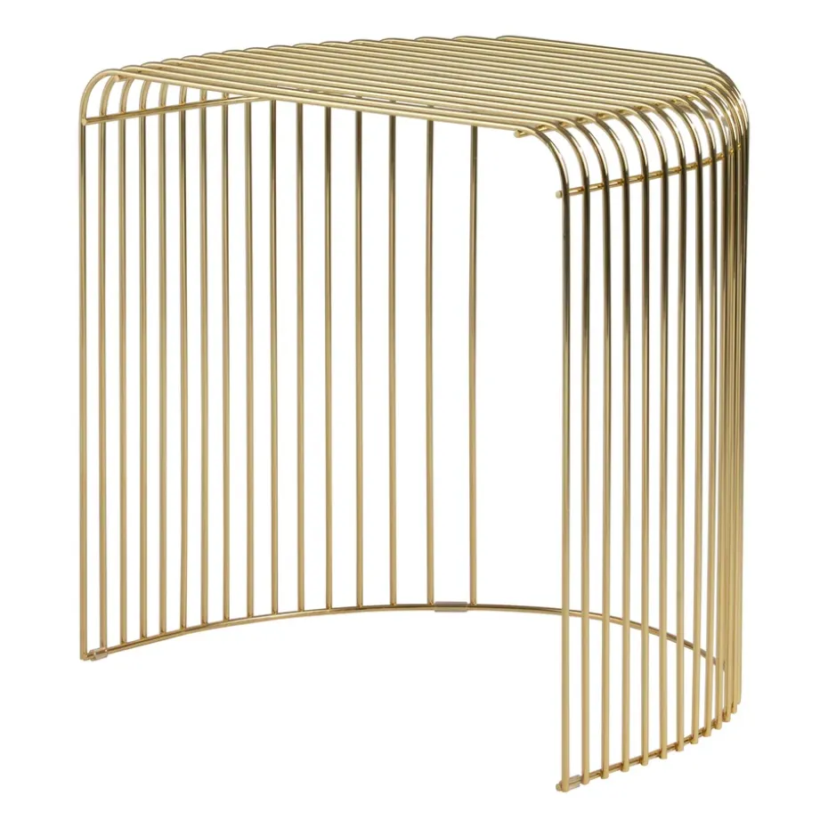 Mesa Curva 45 cm, Dorado