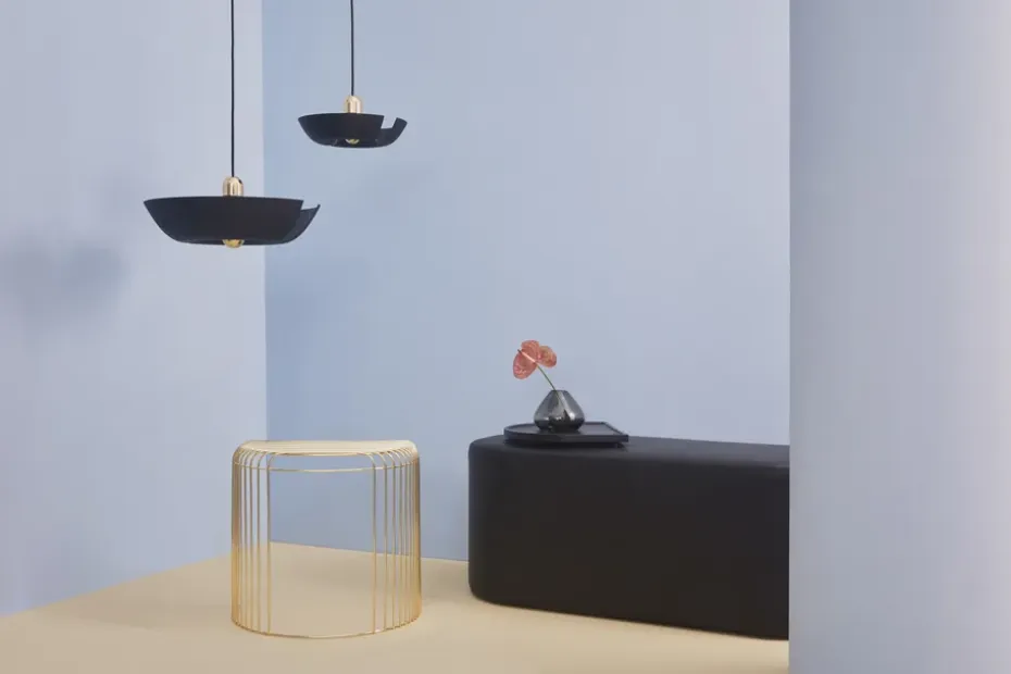 Mesa Curva 45 cm, Dorado