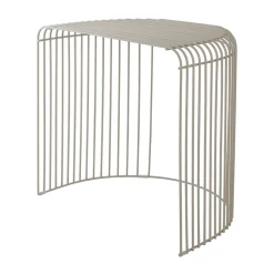 Mesa Curva 45 cm, Taupe