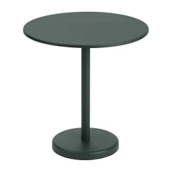 Mesa de acero Linear Ø70 cm, Dark green