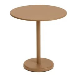 Mesa de acero Linear Ø70 cm, Burnt orange