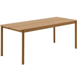 Mesa de acero Linear steel table 200 cm, Burnt orange