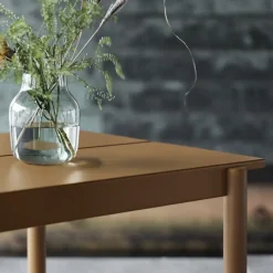 Mesa de acero Linear steel table 200 cm, Burnt orange