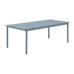 Mesa de acero Linear steel table 200 cm, Pale blue