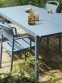 Mesa de acero Linear steel table 200 cm, Pale blue