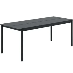 Mesa de acero Linear steel table 200 cm, Black