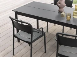 Mesa de acero Linear steel table 200 cm, Black