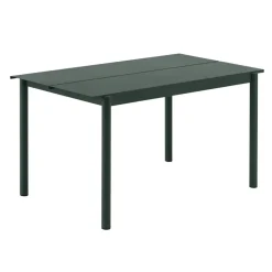 Mesa de acero Linear steel table 140 cm, Dark green