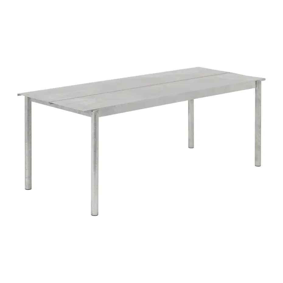 Mesa de acero Linear steel table 200 cm, Warm galvanized steel