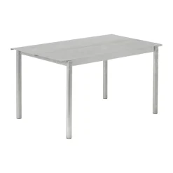 Mesa de acero Linear steel table 140 cm, Warm galvanized steel