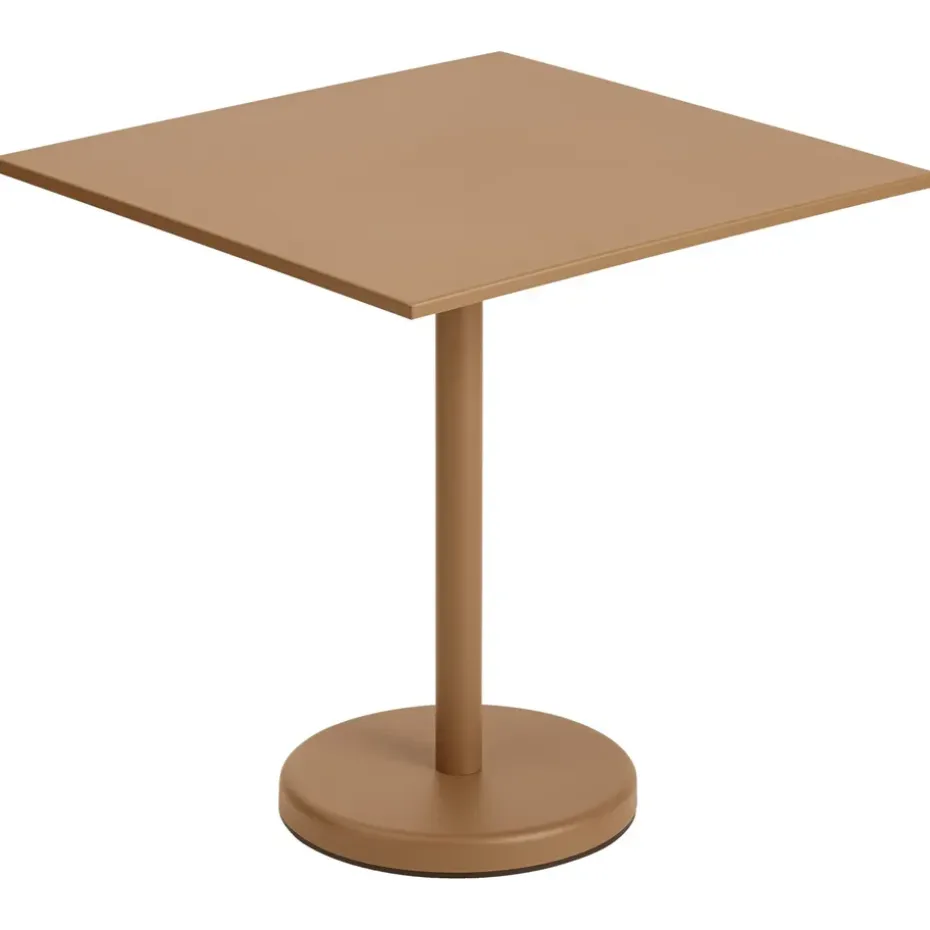 Mesa de acero Linear 70x70 cm, Burnt orange