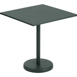 Mesa de acero Linear 70x70 cm, Dark green