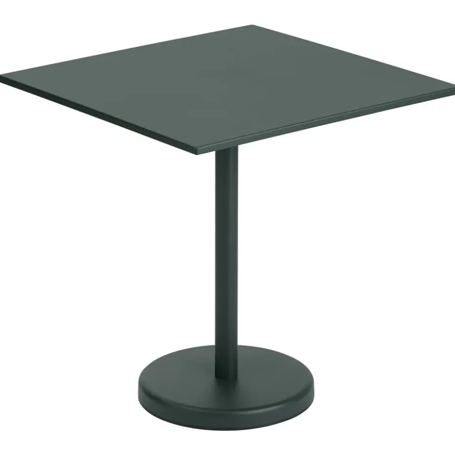 Mesa de acero Linear 70x70 cm, Dark green