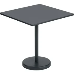Mesa de acero Linear 70x70 cm, Black