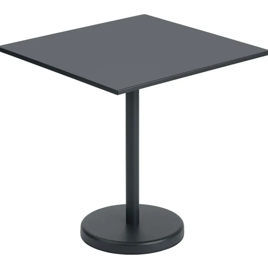 Mesa de acero Linear 70x70 cm, Black