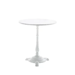 Mesa de café Classic, Mármol blanco, soporte blanco